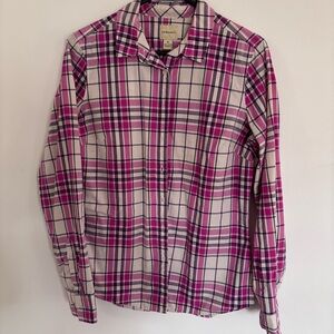 Women’s Pink Plaid Shirt